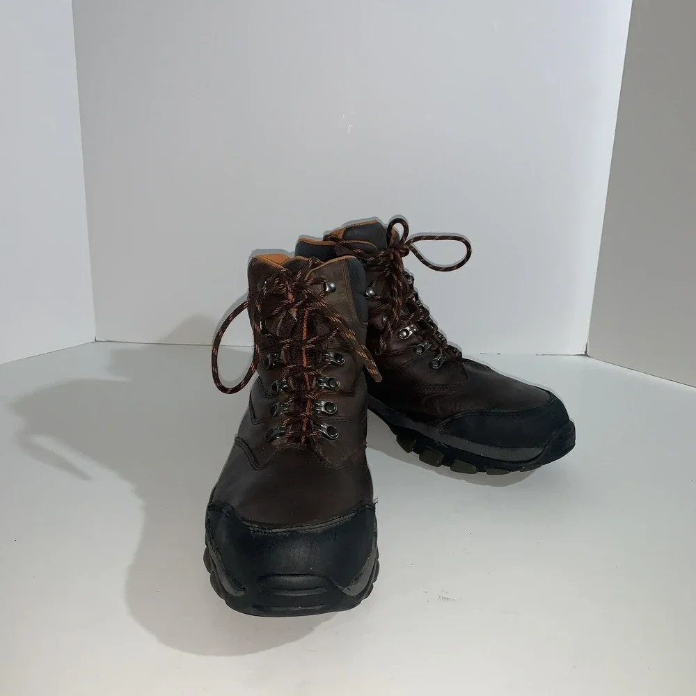 Wolverine Boots Mens Size 12W Brown Leather Waterproof Steel Toe Work W04978